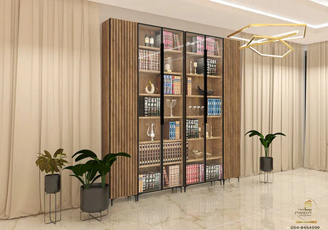 Paneled Bookshelf with premium wood 240