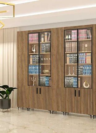 Paneled Bookshelf with premium wood, 280 Length