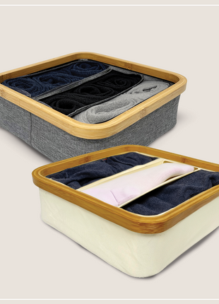 Bamboo & Canvas Closet Organizers