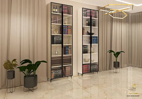 Glass Paneled Bookshelf
