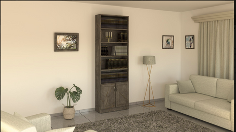Arden Tall Bookcase with Storage Cabinet