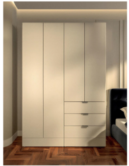 Palermo Ivory Wardrobe with Drawers