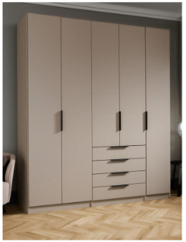 Verona Mocha 5-Door Wardrobe