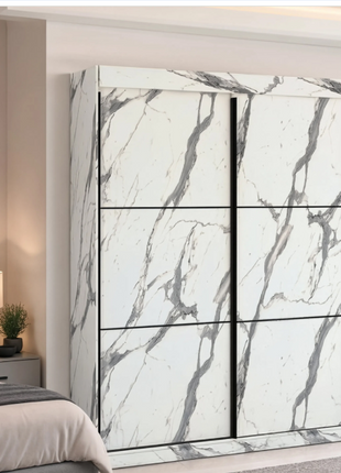 Carrara Marble Sliding Wardrobe
