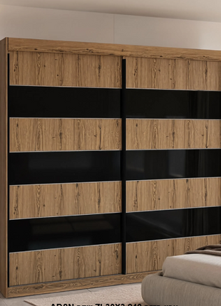 Concrete Mirror Sliding Wardrobe with integrated mirrors and concrete-effect panels
