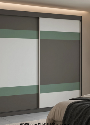 Concrete Mirror Sliding Wardrobe side view