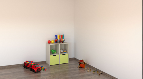 Compact 4-Cube Toy Storage Unit