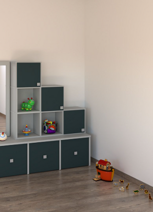 Staircase Corner Toy Storage Unit