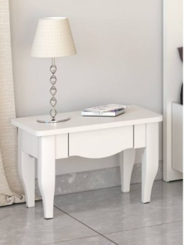 Oak & White 1-Drawer Nightstand