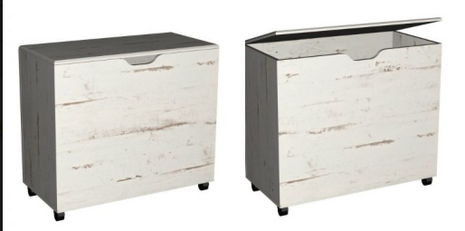 3-Tier Flip-Top Shoe Cabinet shown closed and open