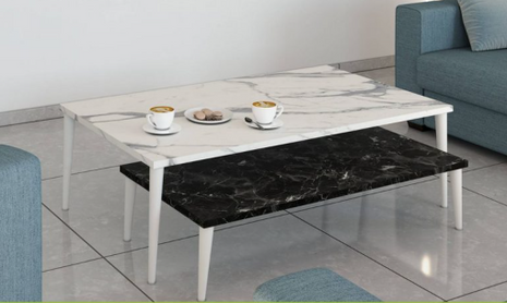 Marble Luxe Two-Tier Coffee Table