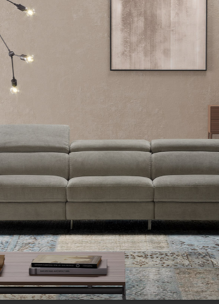 Olga modular sofa in light grey with chaise lounge configuration