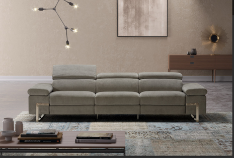 Olga modular sofa in light grey with chaise lounge configuration