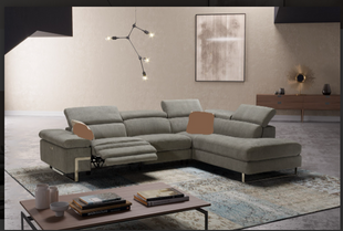 Olga modular sofa in light grey - living room setting