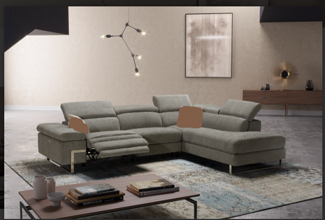Olga modular sofa in light grey - living room setting