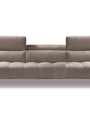 Novula modular sofa in beige with right chaise, dark moody interior styling